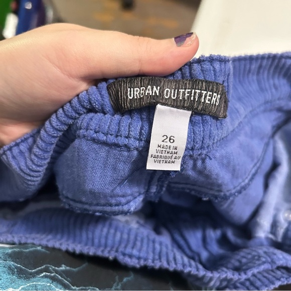 Urban Outfitters Blue Corduroy Pants Carpenter Baggy Cargo Size 26 L2 - Picture 4 of 8